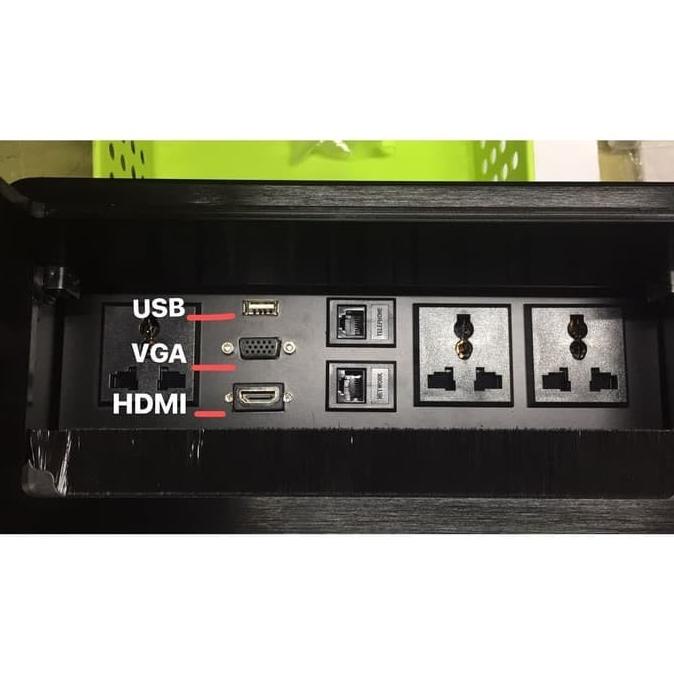 Spesial Grommet Cable Tutup Lubang Kabel Stop Kontak Usb Meja Kerja Meeting Hl