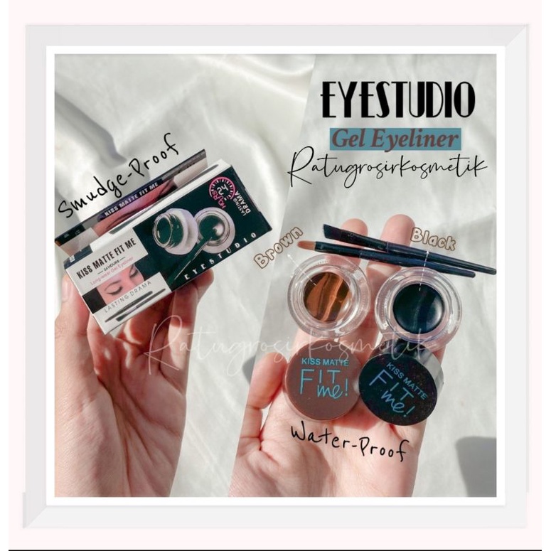 PROMO!!EYEBROW GEL &amp; EYELINER 2IN1 WATERPROOF NO.8505B/8504C/EYEBROW GEL &amp; EYELINER KISS MATTE FIT ME 2IN1 NO.K-2020