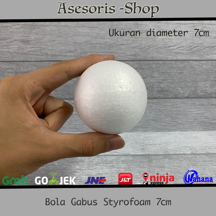 

Bola Gabus Styrofoam ukuran 7cm isi 50pcs Limited