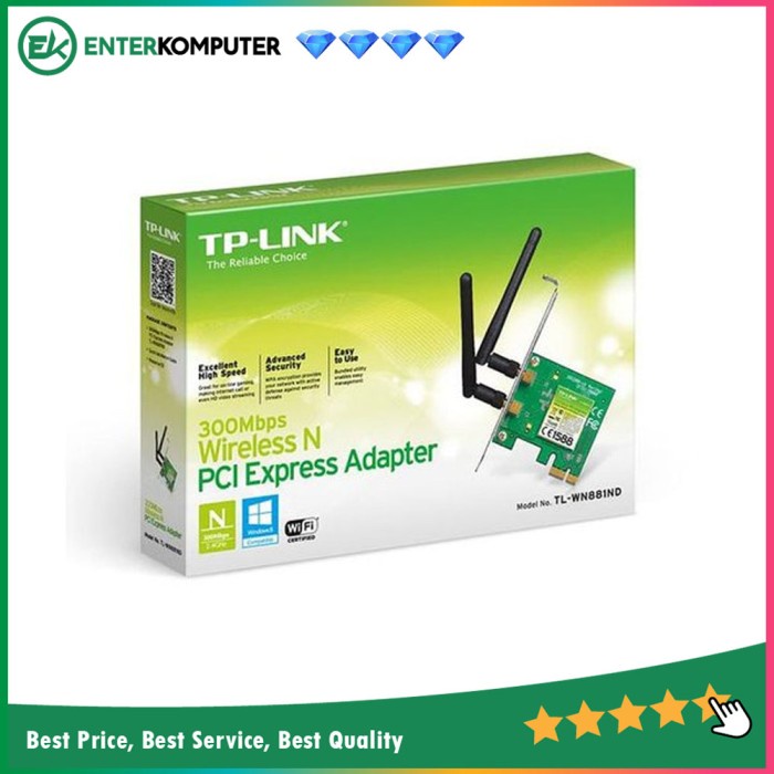 TP - Link 300M Wireless N PCI-Express - WN881ND