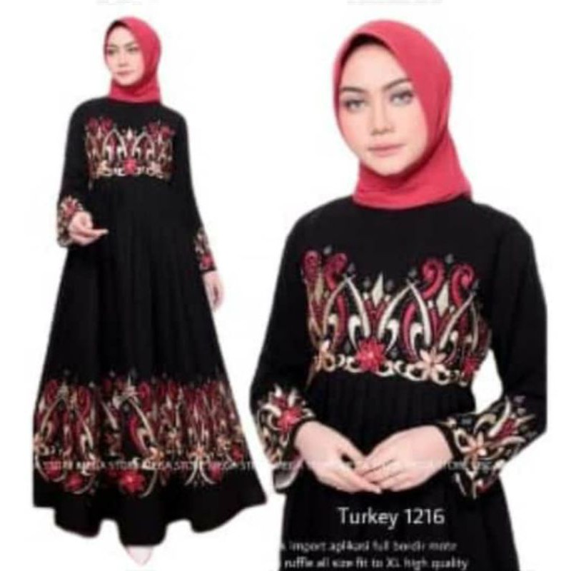 Abaya Bordir Mewah Abaya Hitam Bordir Gamis Abaya Arab Gamis Abaya Hitam Terbaru Abaya hitam Polos