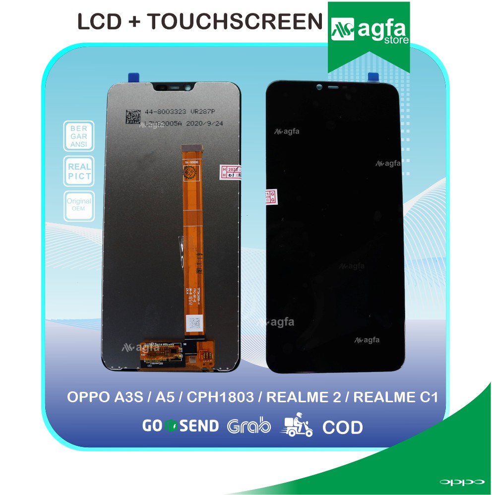 Lcd Touchscreen Oppo A3S /A5 Realme C1 Realme 2 ORIGINAL Fullset