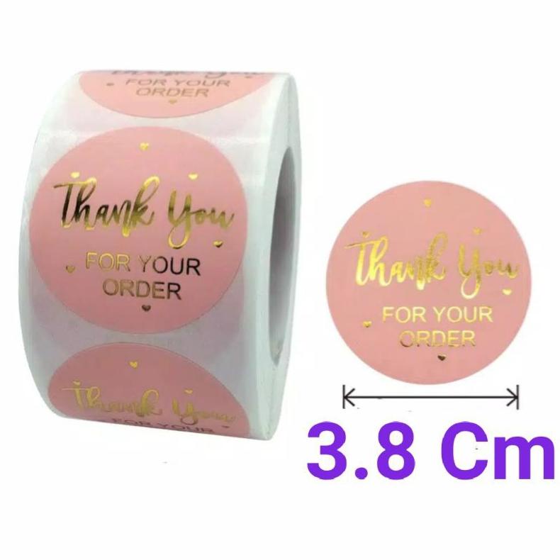 

((BISA COD)) 100 Pcs/500 Pcs Stiker Sticker Label Thank You For Your Order - TY3R