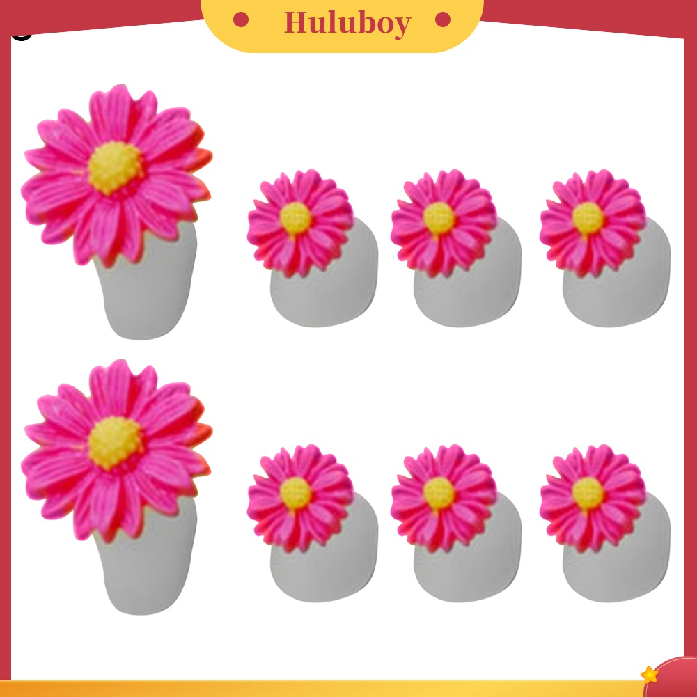 Huluboy Huluboy♡ 8pcs Pemisah Jari Kaki Bentuk Bunga / Hati / Bulat Bahan Silikon