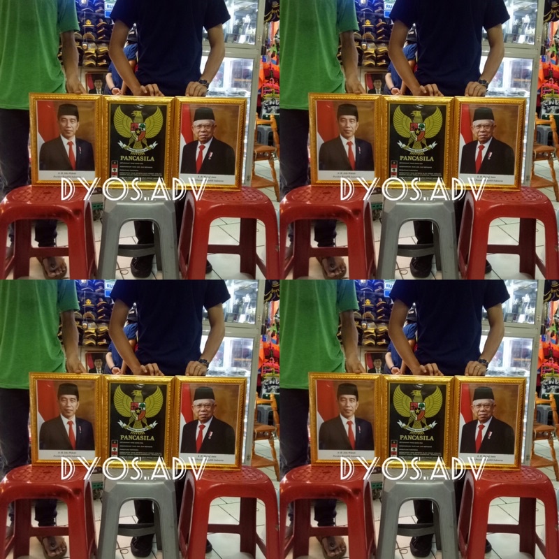 Frame bingkai presiden wakil dan garuda pancasila satu set (30x40cm)