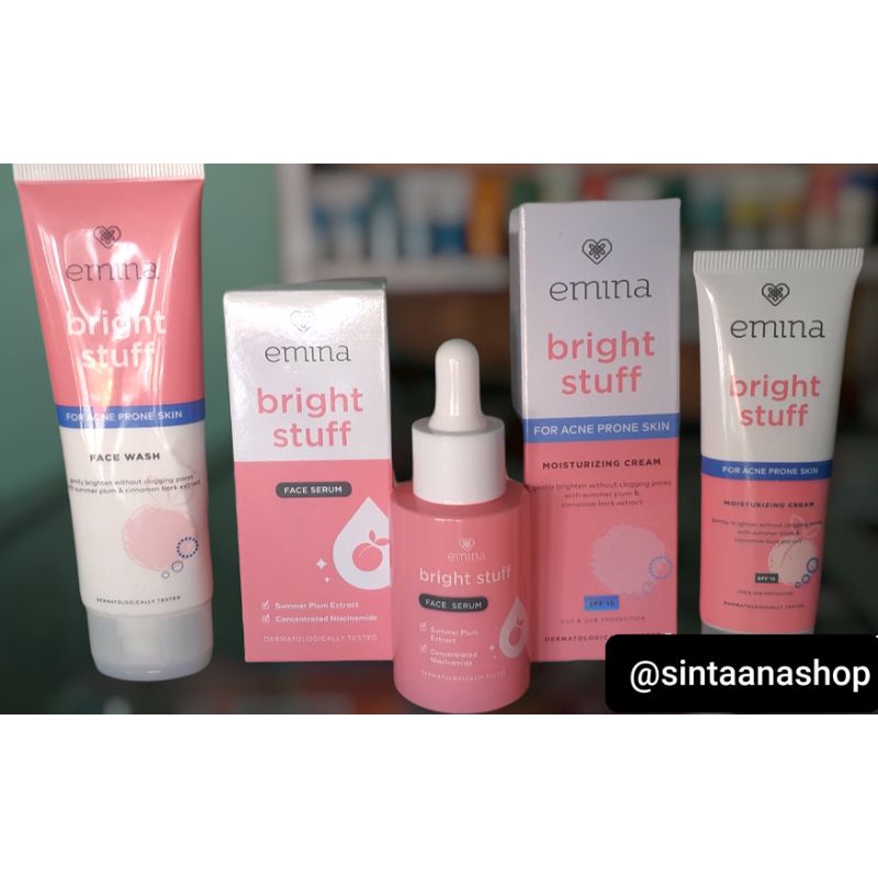 Emina Paket Bright Stuff For Acne Prone Skin | Emina Brigh Stuff | Emina Paket Skincare