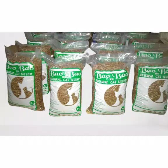 Bao Bao Wood Pellet Cat Litter Hamster Kucing Sugar Glider 5kg