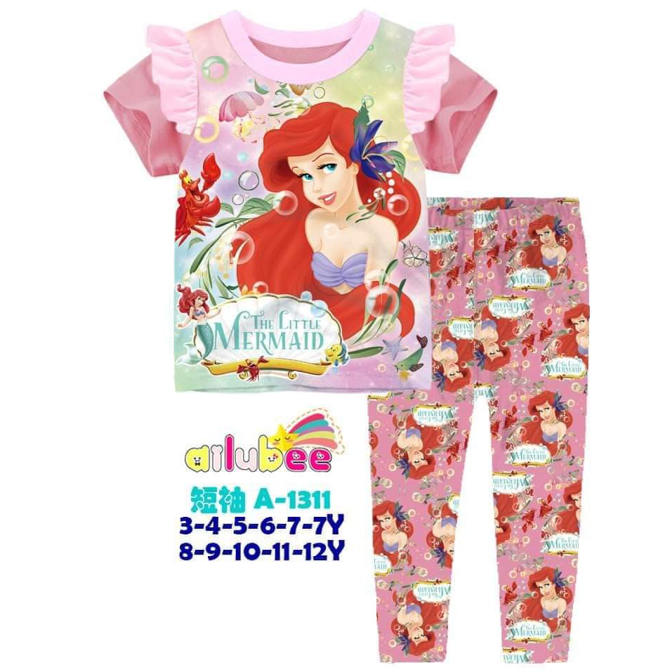 hbs - ARIEL MERMAID BAJU TIDUR TEEN CEWEK AILUBEE A1311