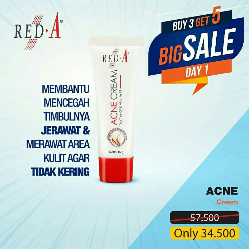 Paket 5 Red-A Acne Cream