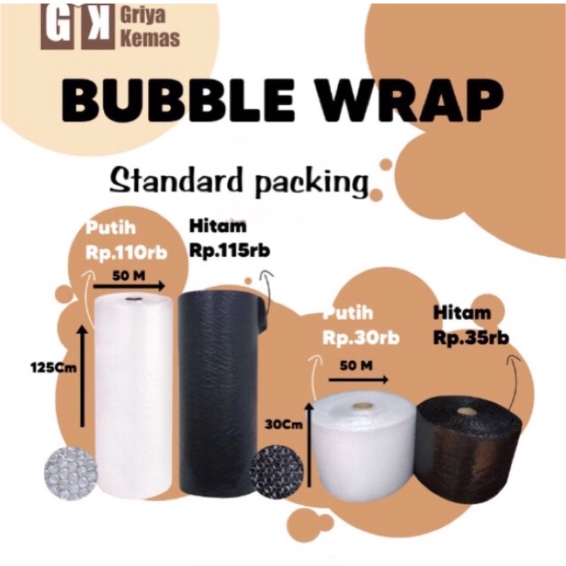 

Buble Wrap “STANDARD PACKING” ukuran 30 Cm X 50 Meter | Buble wrap lamongan