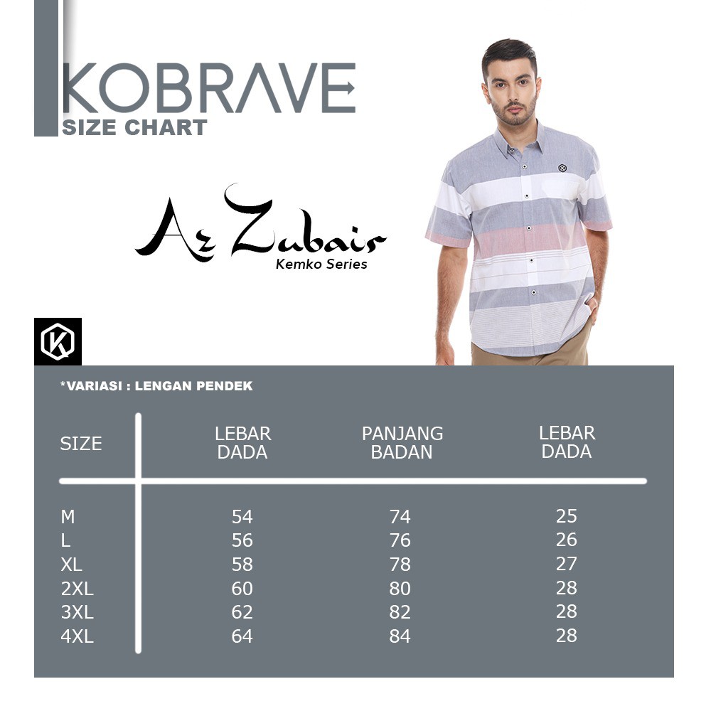 Kobrave Kemeja koko Series Az Zubair Busana Muslim Pria Lengan Panjang - Baju Muslim Pria/Kurta