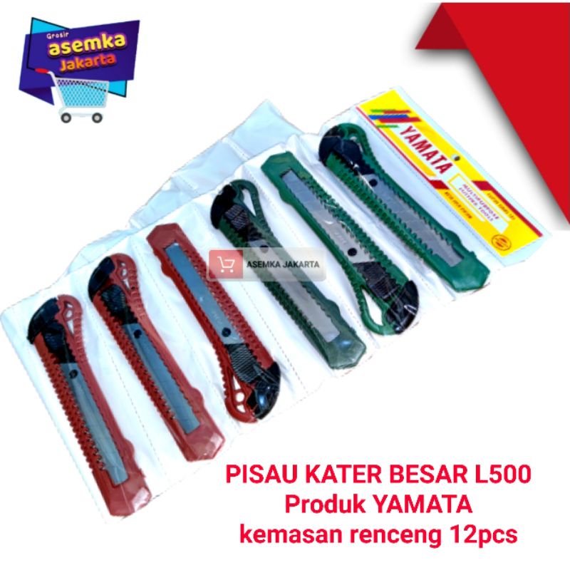 Pisau cutter Besar Termurah L500 kater YAMATA Grosir (12pcs)