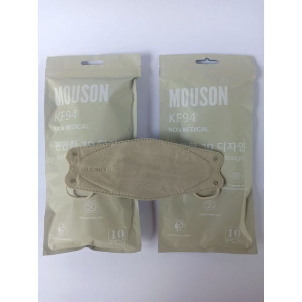 Masker Mouson KF94 4 Ply Ziplock 10 Pcs [Hijau Pastel]