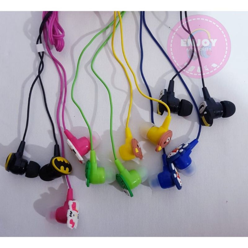 X3 Headset Karakter Lucu + Mic  | Hanfree Handsfree Hedset Hp | Handfree Handphone Earphone