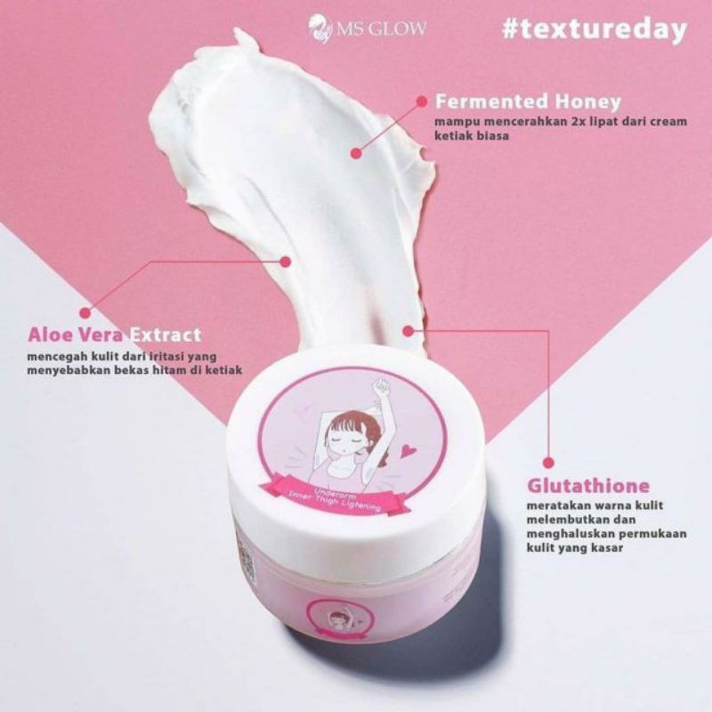 UNDERARM MS GLOW - CREAM PEMUTIH KETIAK DAN BAGIAN LIPATAN