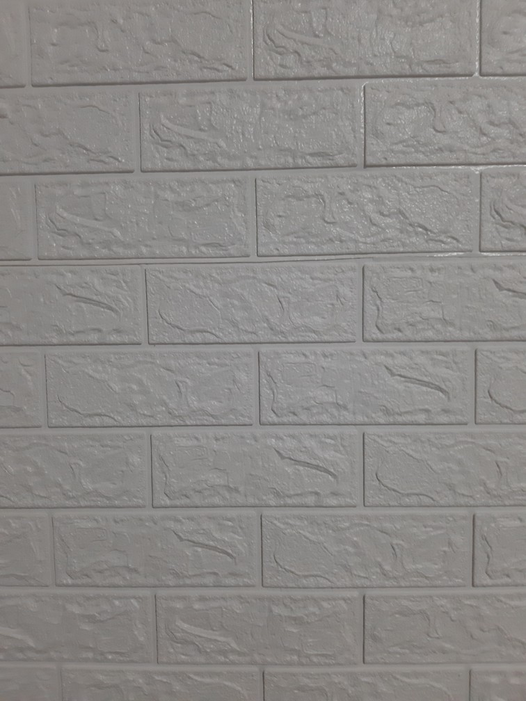 Wallpaper 3d Foam Batu Bata Modern Ukuran 70x77 Wall Sticker Interior