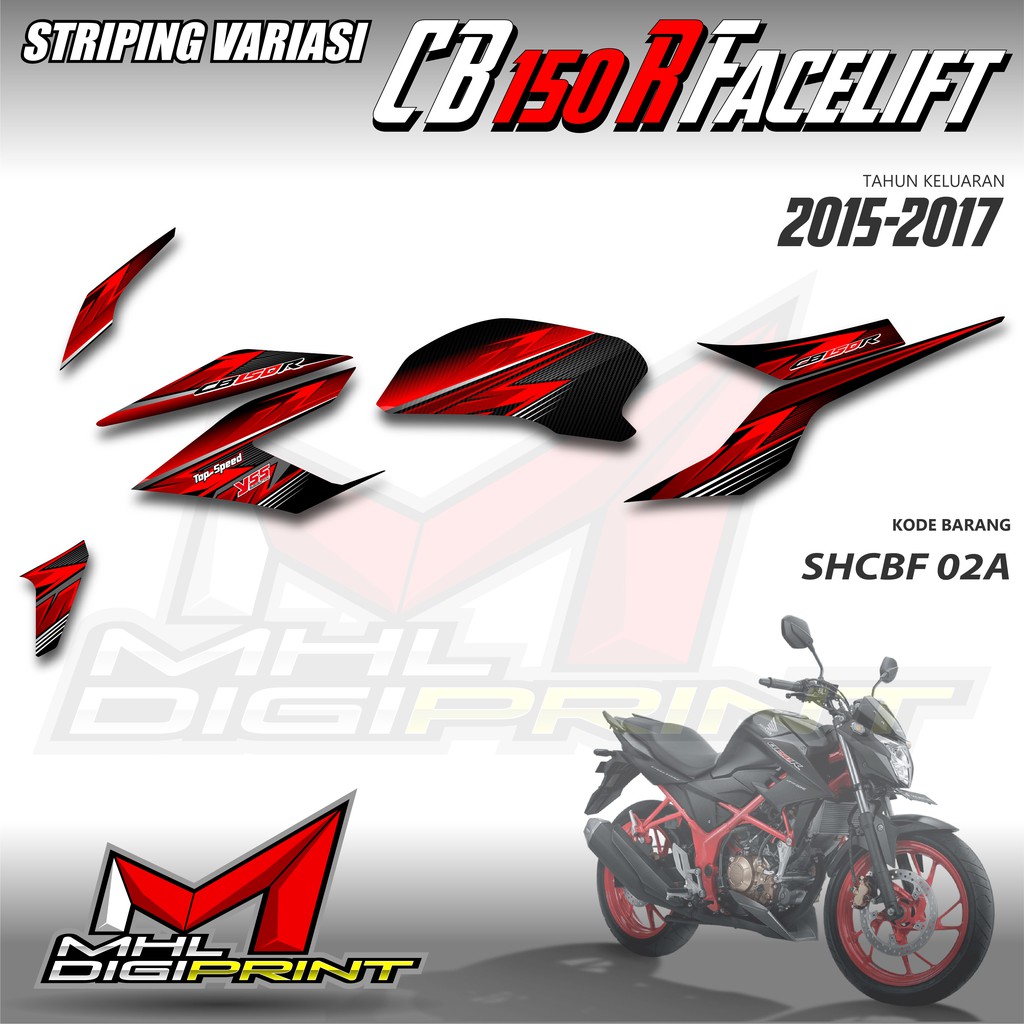 STRIPING VARIASI CB 150R FACELIFT - STIKER CB 150R - SHCBF 02