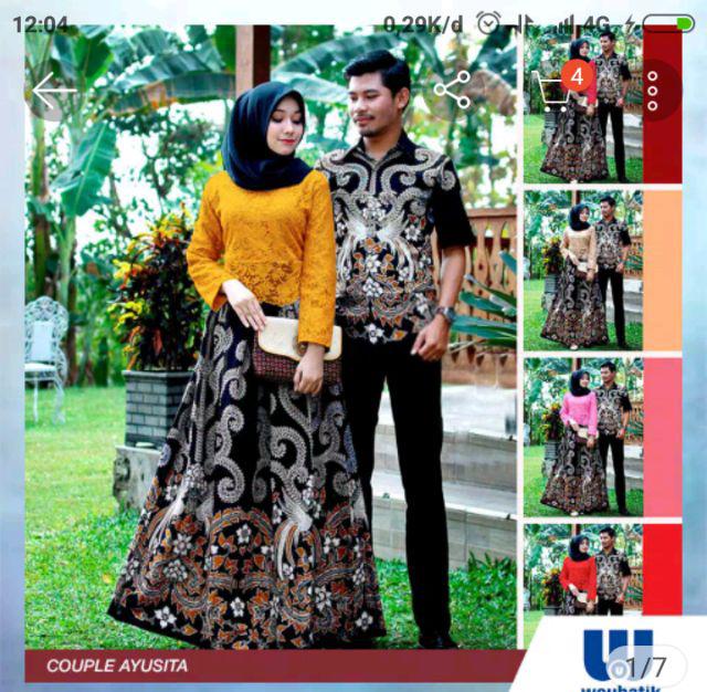 [new Arival] Wou Batik Couple Ayusita Ruffle Batik Couple Ori Ndoro Jowi Dnt Garansi Termurah- Bg094