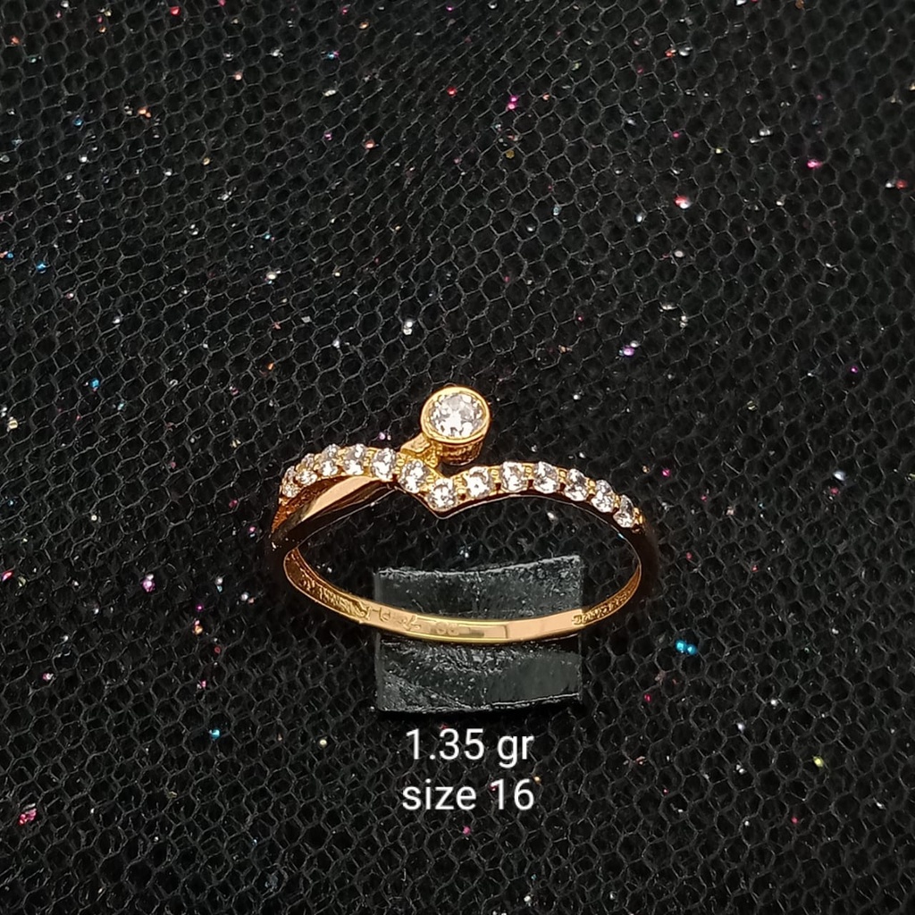 Cincin Emas 17K - 1.35 gr Kadar 750 - 1230