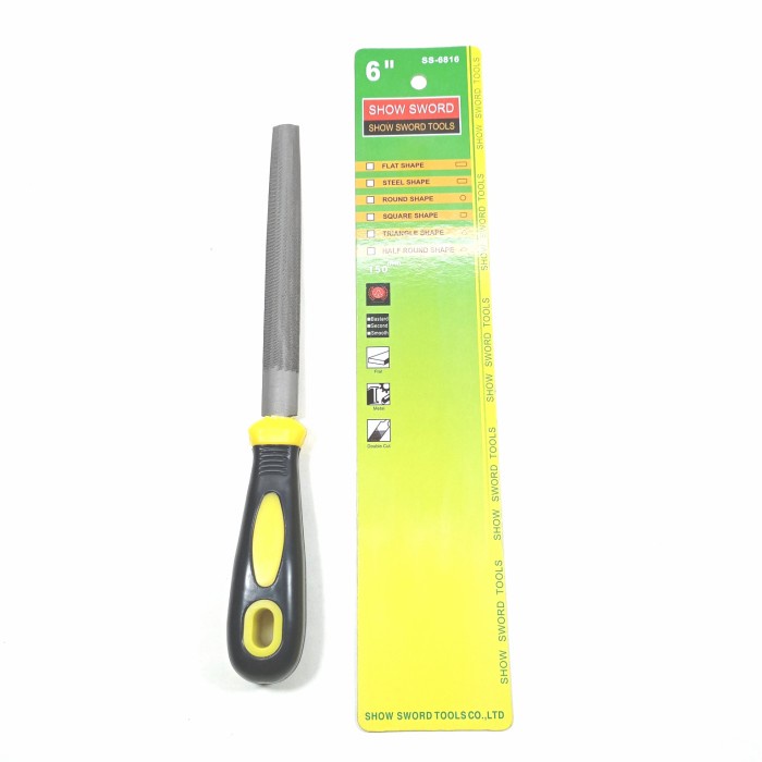 Kikir Setengah Bulat 6 inch 150mm Gagang Karet / Quality Top