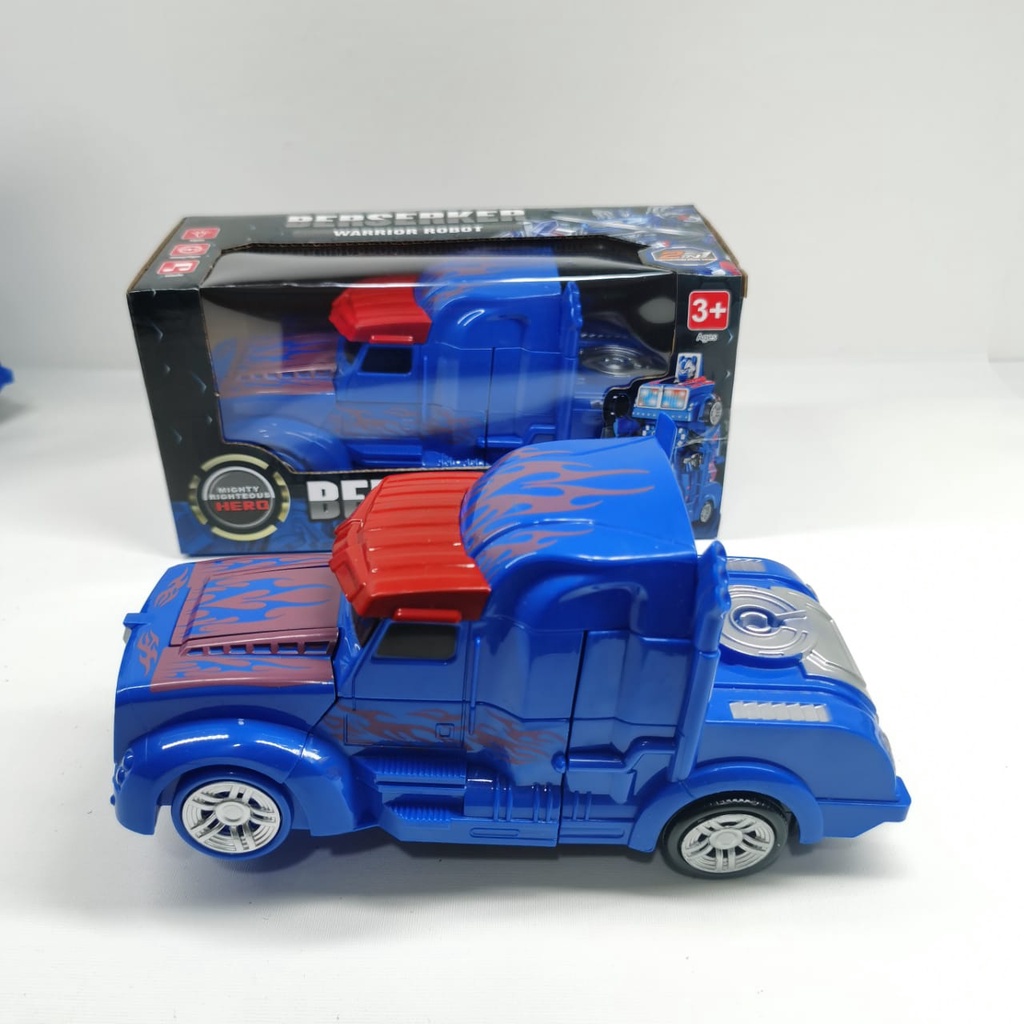 Mainan Anak 2 in 1 Mobil Optimus Pride Robot Transformers / Cocok untuk edukasi anak / Mainan Robot Bump and go