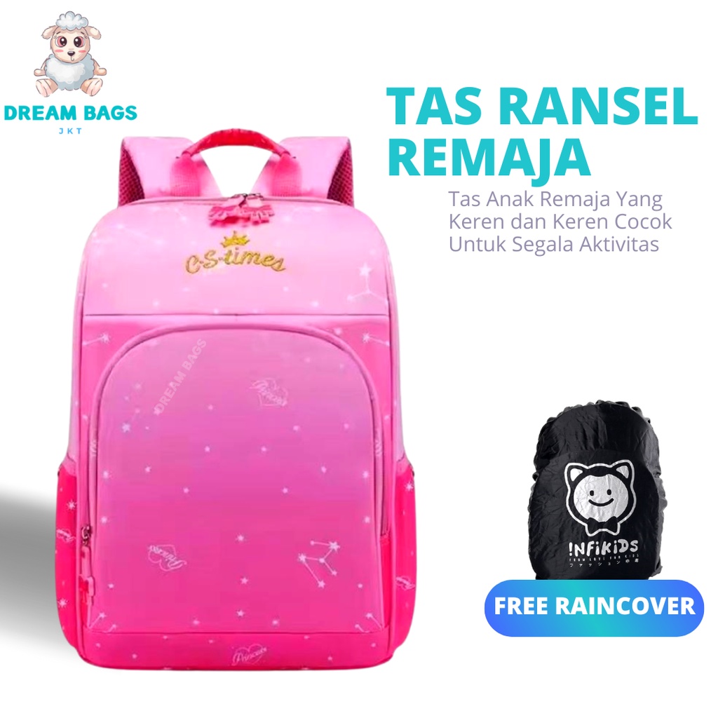 Dream Bags Tas Anak Perempuan Remaja DB-CS042 Tas Remaja Tas Sekolah Ransel Remaja Tas