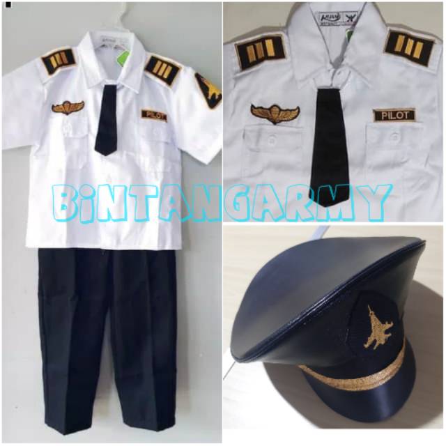 Baju Profesi Anak PILOT ZET /Baju Anak / Stelan Anak