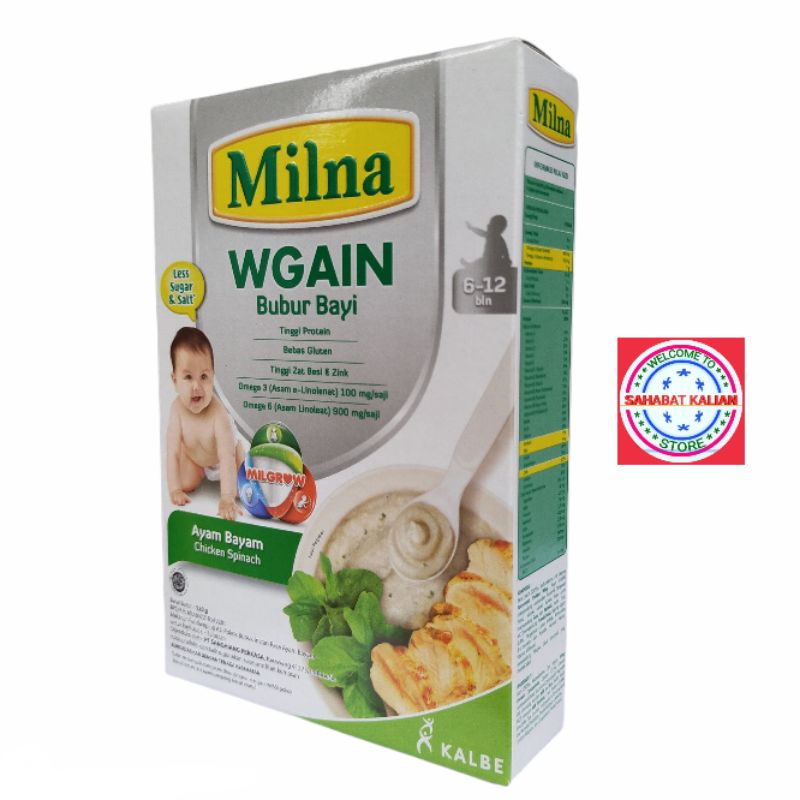 MILNA WGAIN BUBUR BAYI 6+ DAN 8+ 12OGR PER 1 BOX