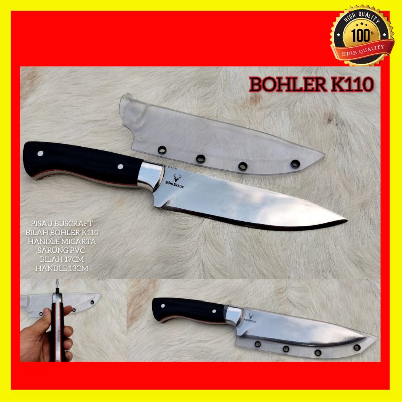 PISAU SEMBELIH SUPER TAJAM BOHLER K 110 HITAM