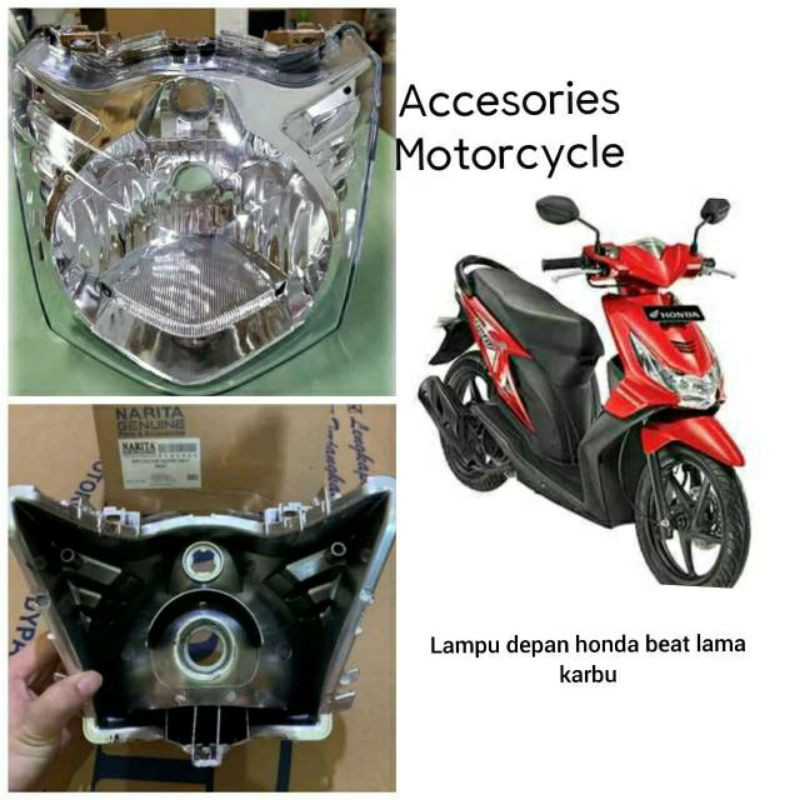 REFLEKTOR KACA LAMPU DEPAN BEAT CARBU 2008 2012