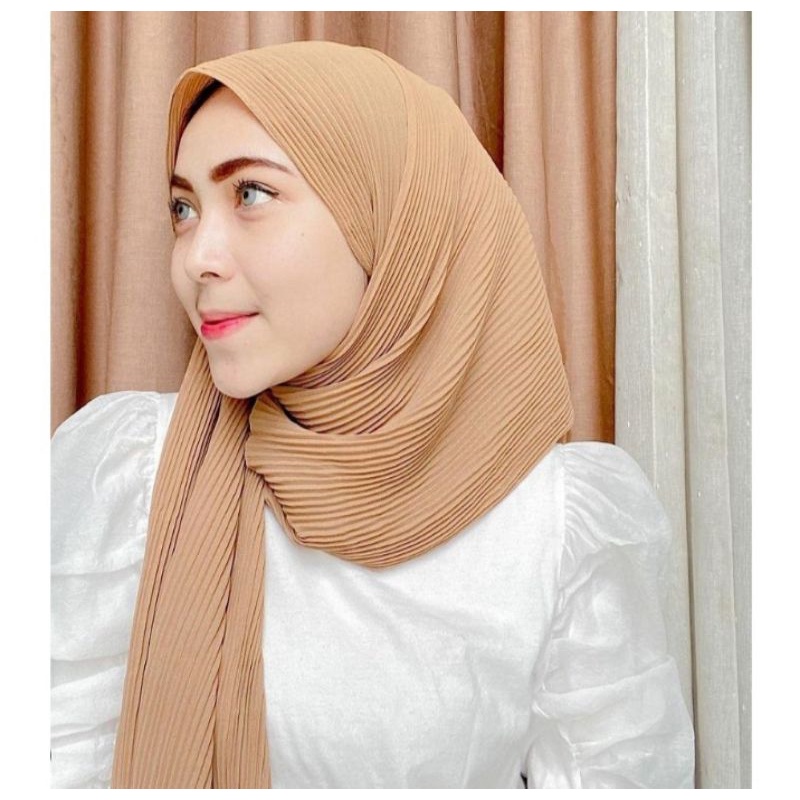 Kerudung Pashmina Plisket//Kerudung Cantik//Kerudung Full Plisket