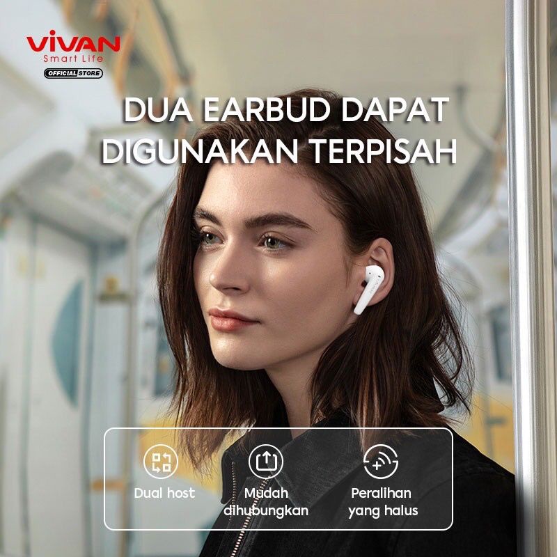 HEADSET BLUETOOTH TWS LOW LATENCY MODE VIVAN LIBERTY T260