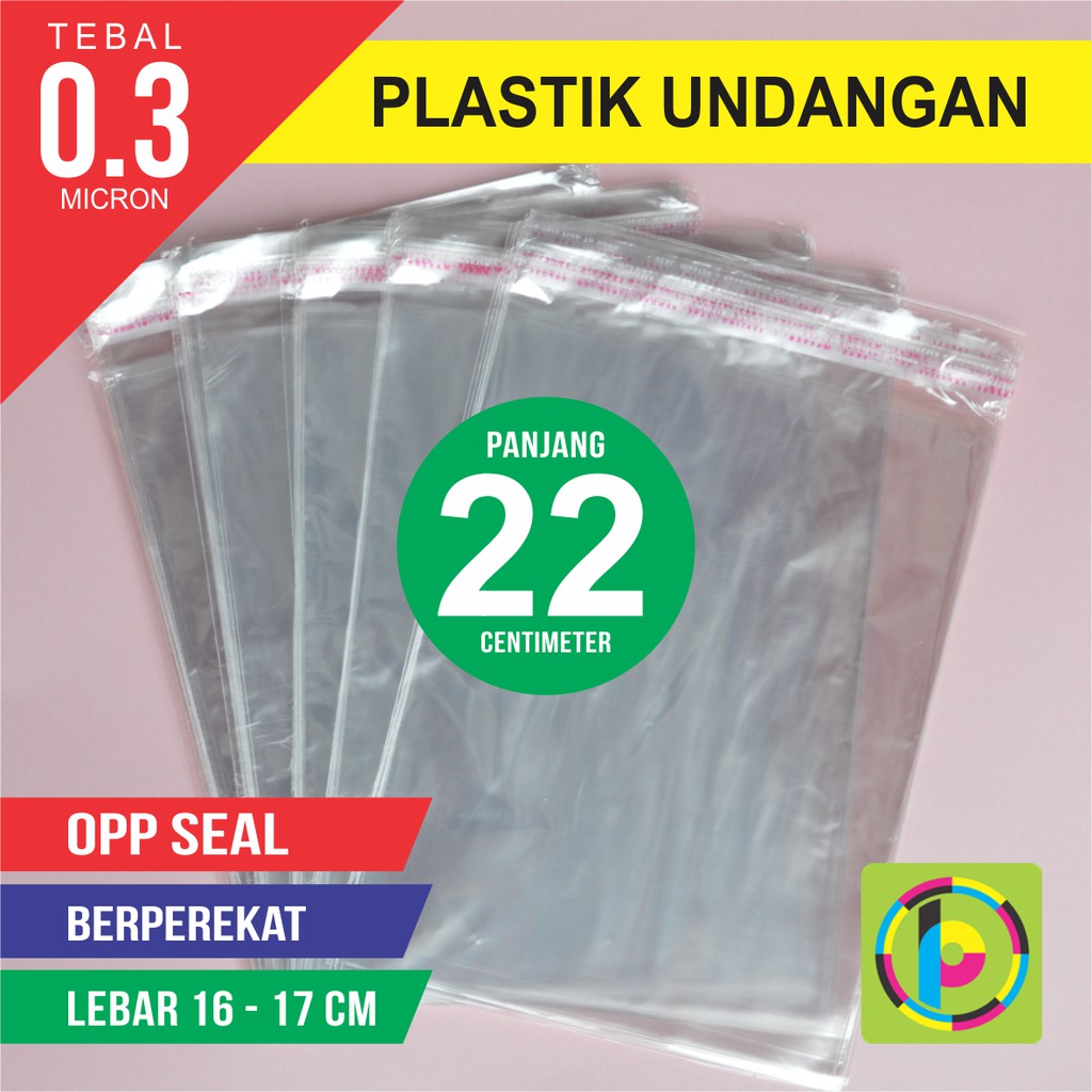  Plastik  Undangan  OPP Seal Perekat Uk 10 11 12 13 14 