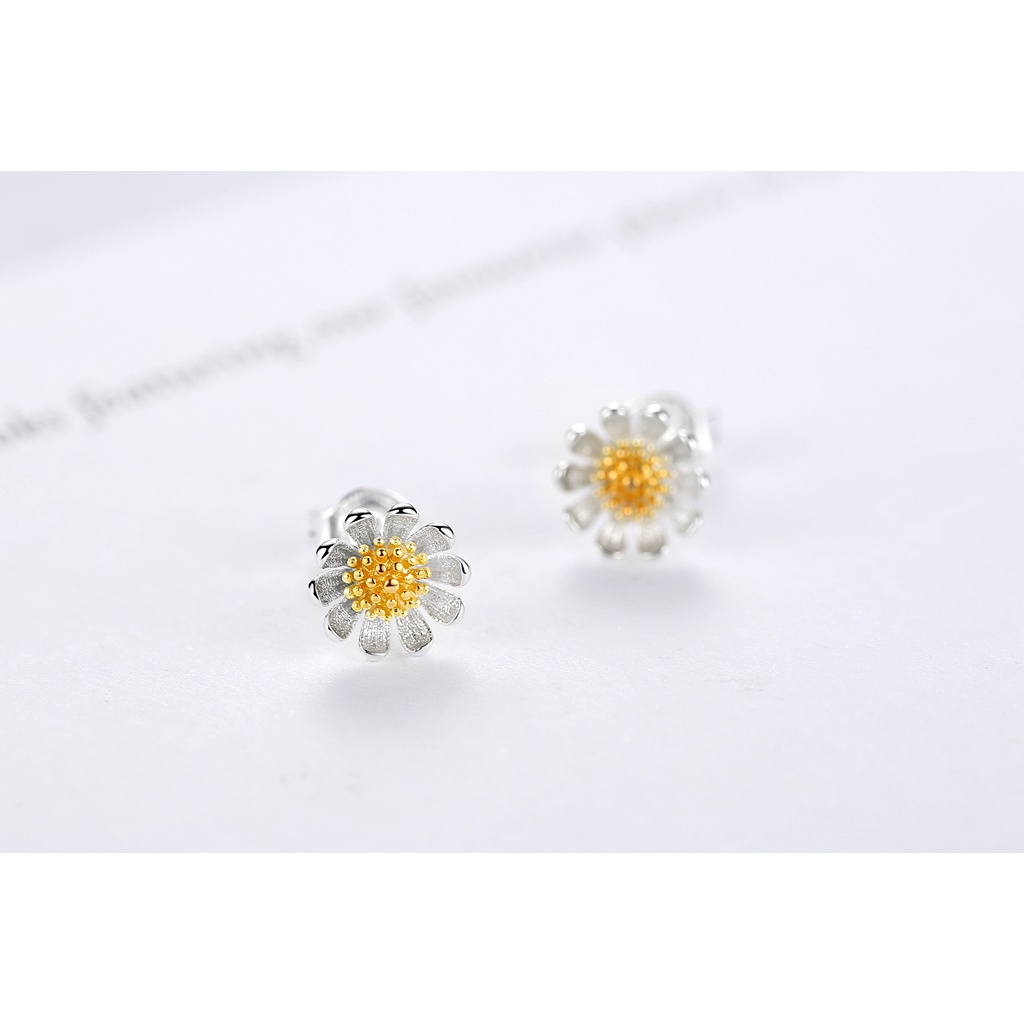 925 Perak Anting Anting Wanita Daisy Fashion Perhiasan/Subang Telinga anting perempuan