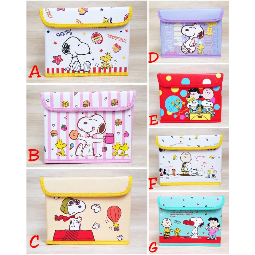 box lipat SNOOPY S serbaguna bahan semi kulit