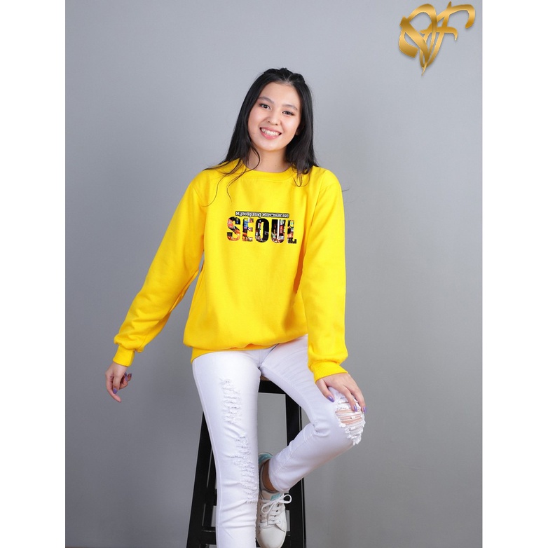 Sweater Seoul City Merchandise Pria &amp; Wanita | Sweater Korea Style Fleece Cotton | Dhea Fashion