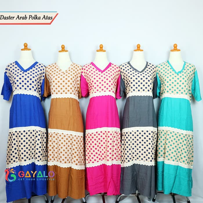 Unik DASTER ARAB POLKA ATAS DASTER ARAB KEKINIAN DASTER MUSLIMAH GROSIR  Diskon