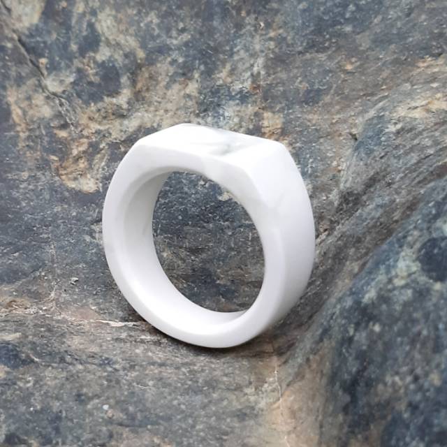 Ring Cincin Natural Giok Salju Aceh Model Kotak