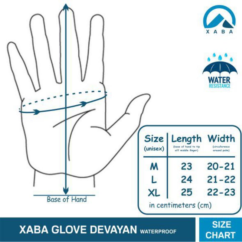 Glove XABA Devayan, Series Summit. Sarung tangan outdoor waterproof full finger hiking climbing