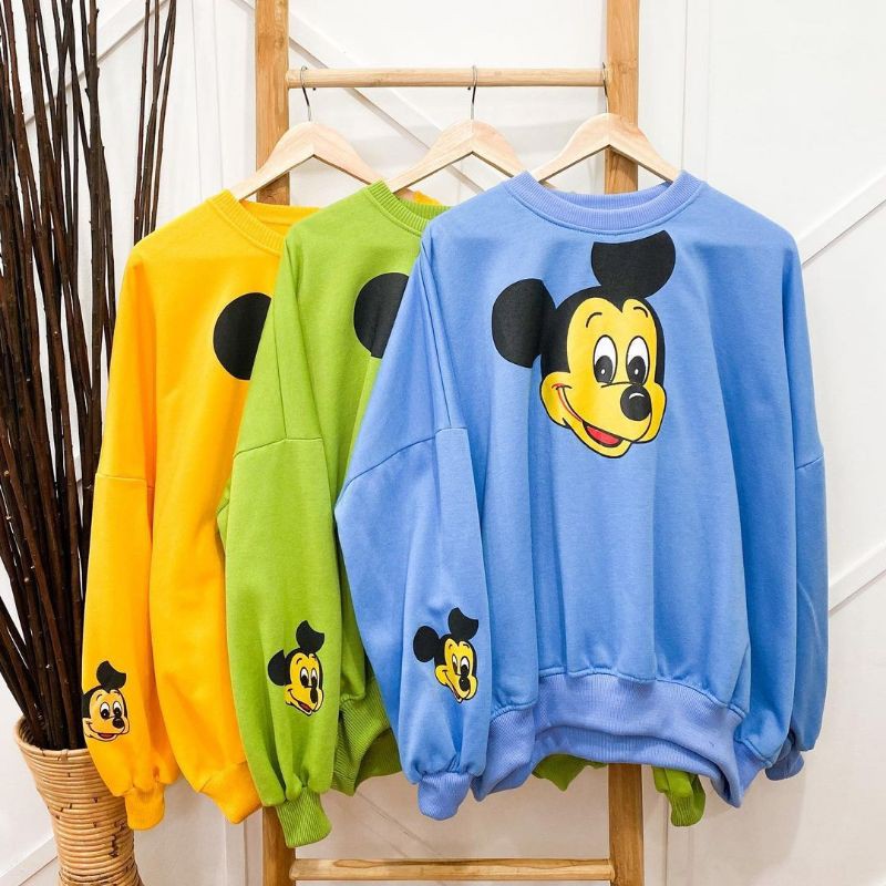'Mickey Oversized Sweater - Sweater Blouse Ukuran Jumbo XXL
