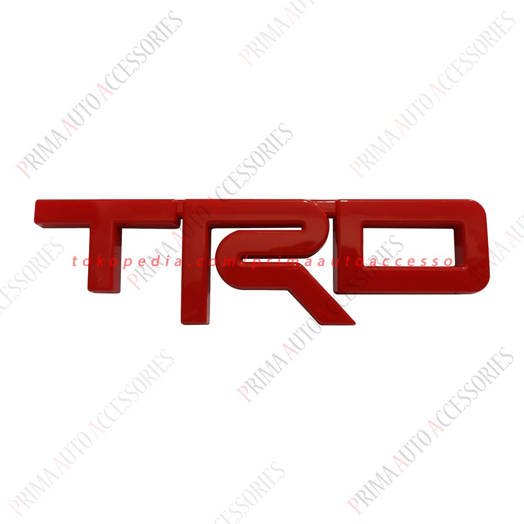 Emblem TRD Merah Mobil Fortuner VRZ 12,8 cm