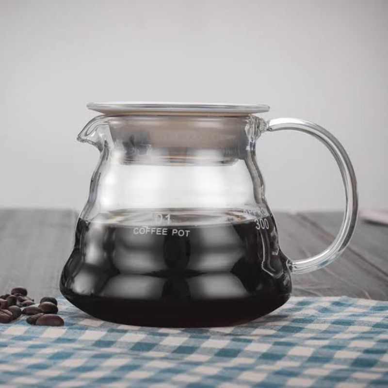 PAKET V60 SERVER + KETTLE + COFFEE DRIPPER WITH PAPER FILTER ONE TWO CUPS