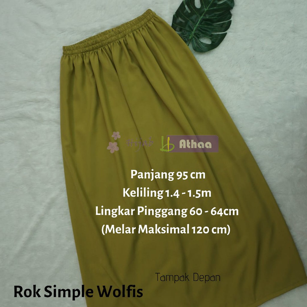 Rok Polos Panjang Wolfis / Rok Muslim / Rok Wolfis