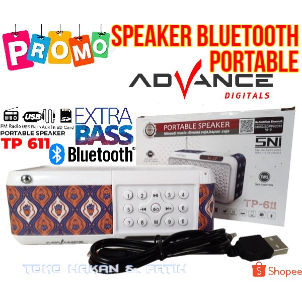 SPEAKER ADVANCE TP-611 / SPEAKER MUROTTAL QURAN 30 JUZ BISA DI ULANG JUZ,PER AYAT DAN PERHALAMAN