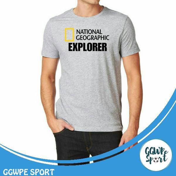 Kaos Distro Premium Natgeo Explorer Baju Distro Lengan Pendek Katun Combed 30S Kualitas Terbaik