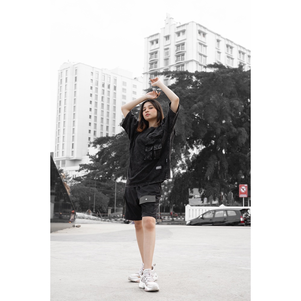 JAVAJONES Oversized Tee Pocket Moon | Vintage Washed | Kaos Pria Wanita