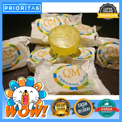 SABUN MEMUTIHKAN WAJAH / SABUN PENGECIL PORI / SABUN QM GLOWING ORIGINAL PEMUTIH WAJAH