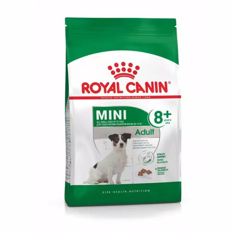 Royal Canin Mini Adult 8+ 2kg Makanan Anjing Tua Pom Shihtzu Yorkshire Maltese Chihuahua Umur 8tahun