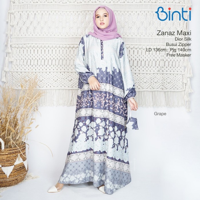 ZANAZ MAXI DRESS DIOR SILK SUPER JUMBO BY BINTI