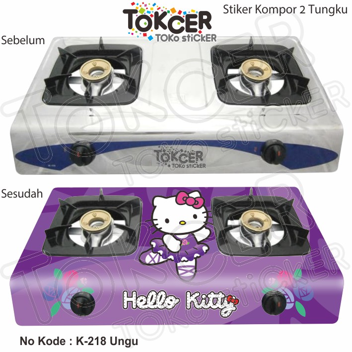 Stiker Kompor 2 Tungku Hello Kitty